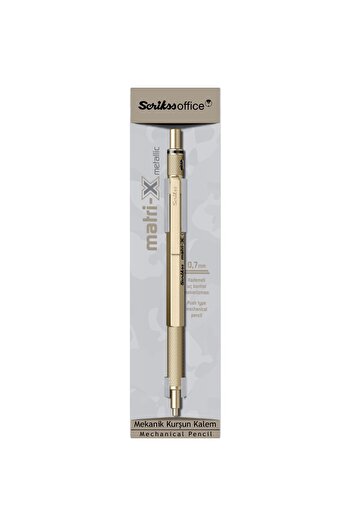 Scrikss Matrix 0.7mm Mechanical Pencil Metallic Gold - Transparent Case