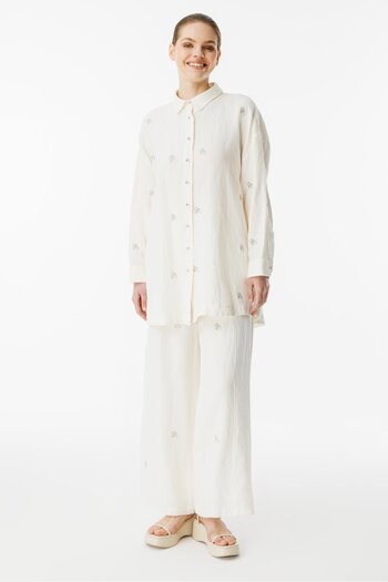 Ghisa Linen Suit Ecru