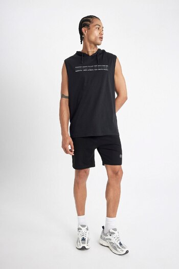 DeFacto Slim Fit Printed Hooded Athlete Appliance A1819Ax24Hs