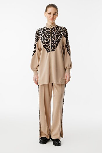 Ghisa Block Transition Suit Camel
