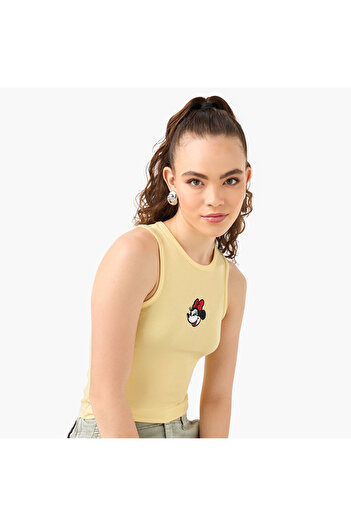 SP Characters Minnie Mouse Applique Sleeveless Top