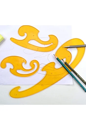 OZN AKSESUAR 3 Pieces Airbrush Set & Plastic French Curve Sewing Ruler & Garment Draft Drawing Template
