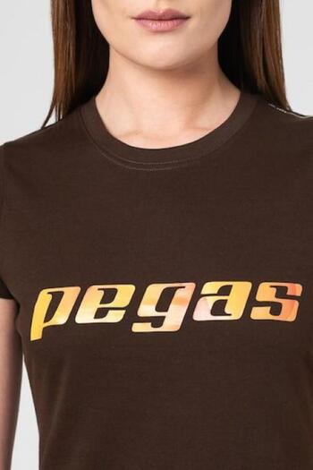 Pegas Tricou obișnuit din bumbac Logo Pegas portocaliu