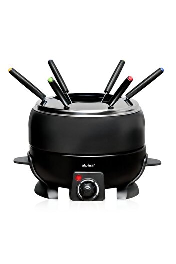 Alpina Electric fondue + 6 forks 2.3 l black