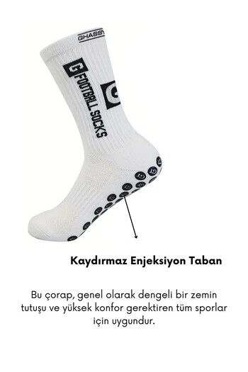 GHASSY CO. Ghassy Co. 10 Pack Men's Non-Slip Sole Football Running Fitness Cotton Sports Socks