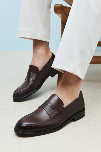 Ziya , Men's Genuine Leather Classic Shoes 1511027 Z468 Coffee