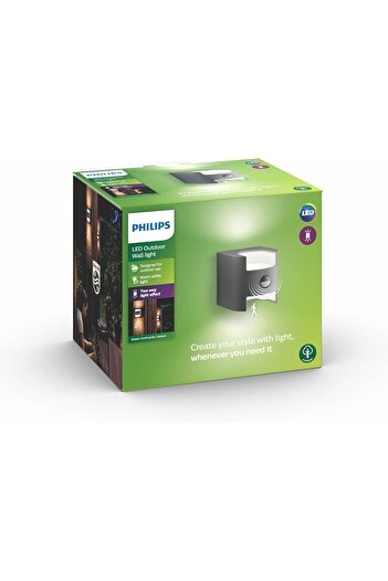Philips myGarden LED Dış Mekan Duvar Işığı, 2 Ampül, Paslanmaz Çelik, 4.5W, IP44, Metal, Çarkol