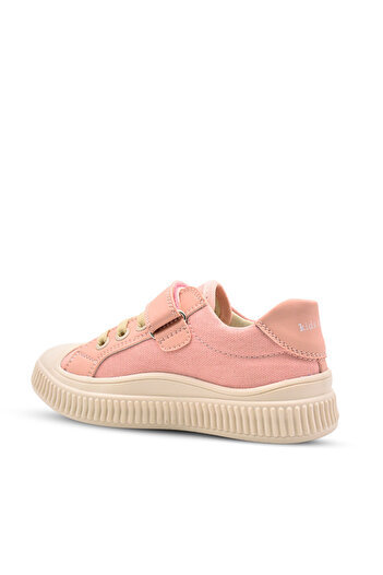 kids A more Brooklyn Deri Detaylı Kız Çocuk Pembe Renk Anatomik Keten Ayakkabı