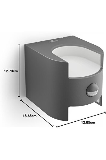 Philips myGarden LED Dış Mekan Duvar Işığı, 2 Ampül, Paslanmaz Çelik, 4.5W, IP44, Metal, Çarkol