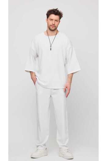 BABBOSS 2-Piece Linen Combination Pants and T-Shirt Set