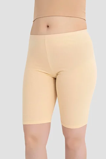 Arma Yıldız Women's Above Knee Short Tights Skin Colored Cotton Lycra