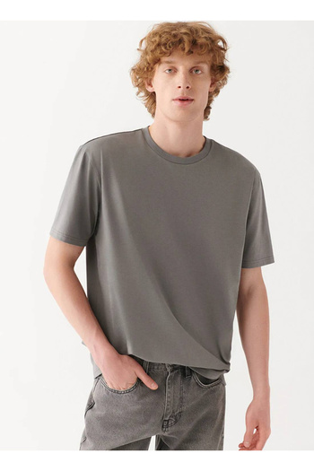 Mavi Crew Neck Gray Basic T-Shirt