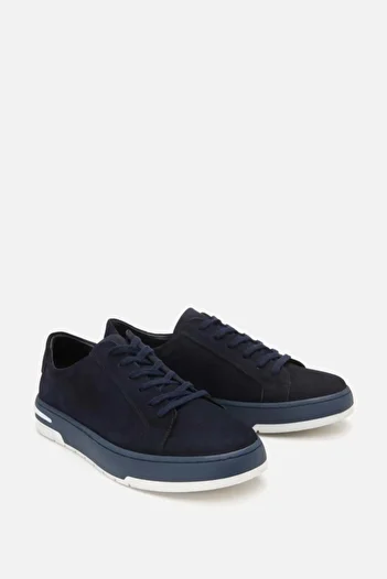 Yaya by Hotiç Marineblaue Sportschuhe für Herren aus Nubukleder