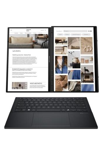 ASUS Laptop ASUS Zenbook Duo UX8406CA, Intel CoreTM Ultra 9 285H pana la 5.4GHz, 32GB LPDDR5X,