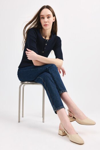 Yaya by Hotiç Beige Classic Heeled Shoes 01Ayy 308200 A310