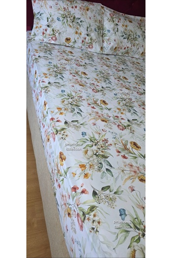 pınarhome collectıon New Season to 3D Digital Printing 100% Cotton Elastic Bed Sheets and Pillowcases Running Depth 28-30 cm