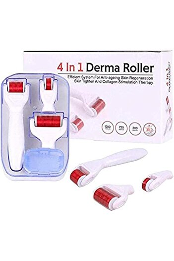 Generic Derma Roller Set 3 Heads in Different Sizes (0.5/1.0/1.5 mm) Skin Care