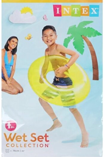 BESTWAY INTEX 59260 ŞEFFAF JUMBO SİMİT sari 76CM