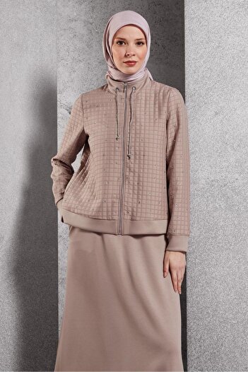 Alvina Tracksuit Set - Stone Detailed 45052
