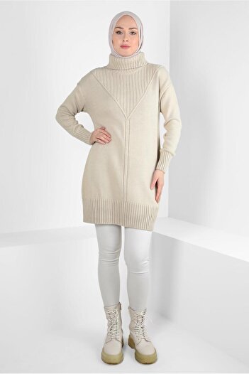 Alvina Turtleneck Knitwear Tunic 44031
