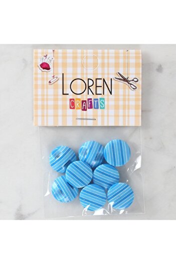 CT STONES Loren Crafts 8 Pack Patterned Buttons - 1099