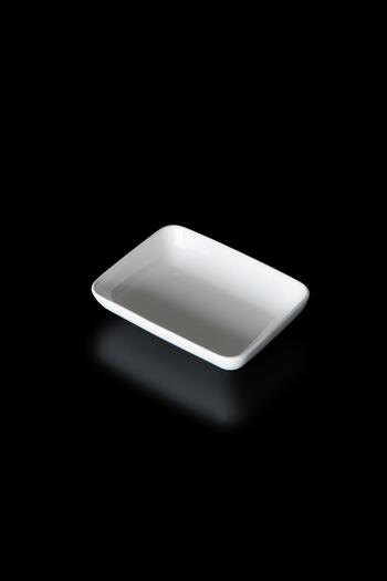 ACAR Bianco Perla Porcelain Rectangular Plate - 15.5 cm