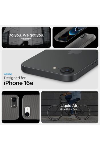 Spigen Liquid Air designed for iPhone 16e case cover (2025) - Marble Gray