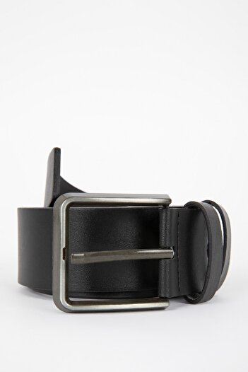 DeFacto Men's Faux Leather Wide Jean Belt V2138azns