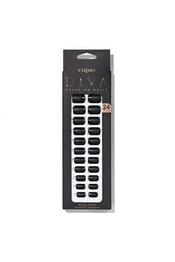 Cupio Set unghii false Cupio Diva - Black French