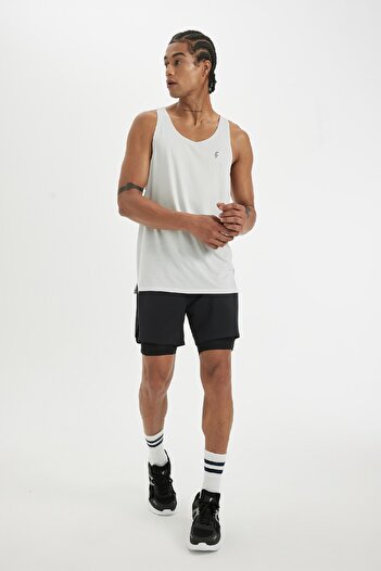 DeFacto DeFactoFit Standart Fit Bisiklet Yaka Ağır Kumaş Sporcu Atlet B5156AX24SP