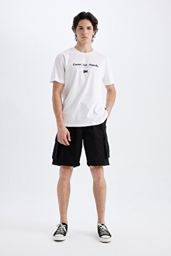 DeFacto Relaxed Fit Gabardine Bermuda Shorts - C5400Ax24Sm