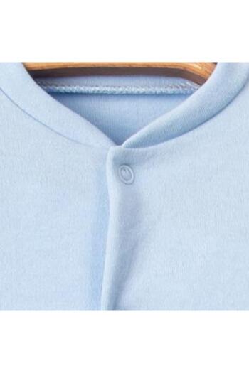 Lolons Blue Triple Jumpsuit - Collar Snap Fastener Hat with Gloves