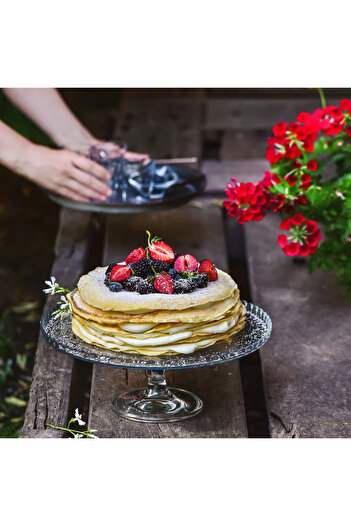 Paşabahçe Cake platter with upturned edge 32cm, Patisserie