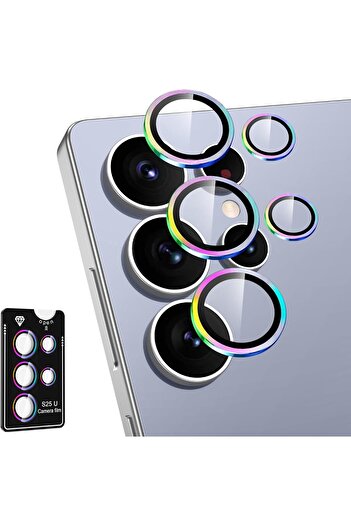 AWH Samsung Galaxy S25 Ultra Camera Lens Protector, Metal Ring Glass Cover, HD Clear