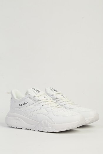 Benetton White Men's Sports Shoes Imported Bni-11504