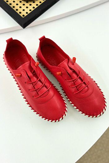 Zerenyus Derinyus 100% Genuine Leather Sandal - Red
