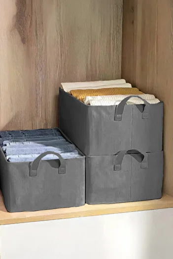 Sertil 4 Pieces 45X30X20 Large Steel Frame Cabinet Interior Shelf Organizer Foldable Clothing Organizer