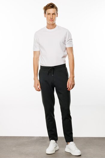 Desen Triko Khaki Men's Quilted Sweatpants