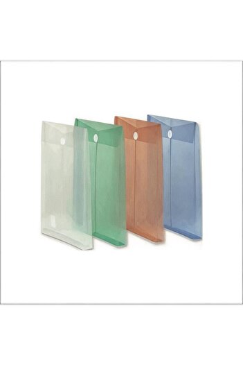 Comix Kırıkkanişik Transparent Vertical File - Blue (10 Pieces)