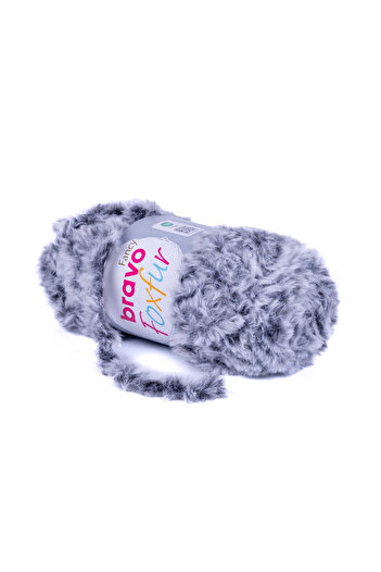 RENGARENK Bravo Foxfur Renk:80 Antrasit Lot:002 100 Gram Peluş İp