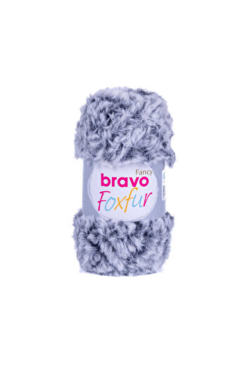 RENGARENK Bravo Foxfur Renk:80 Antrasit Lot:002 100 Gram Peluş İp