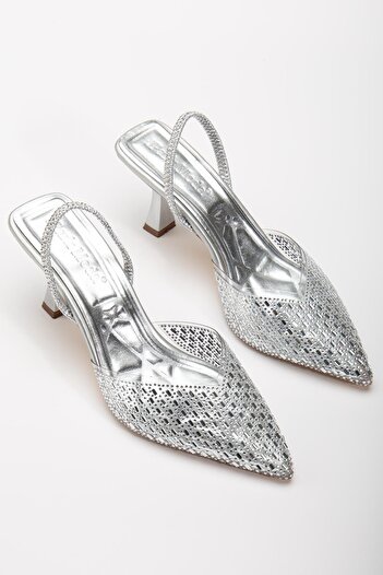 SUİNS SHOES Suins Marlova Kadın Taş İşlemeli Topuklu Lastikli Abiye Ayakkabı