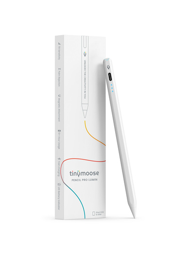 Tinymoose Pencil Pro Lumin – 3 LED Battery Indicator, USB-C Charging, Palm Rejection - iPad 2018 and above