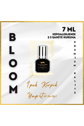 Bloom İpek Kirpik Yapıştırıcı 7 ml Siyah Hipoalerjenik (2-3 Saniye Kuruma Süresi)