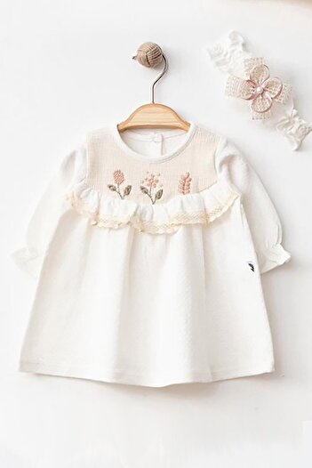 VİTRİNMİXMİNİ Hair Bandanna Embroidered 100% Cotton Baby Girl Dress-Fotography & Mevlüt Dress