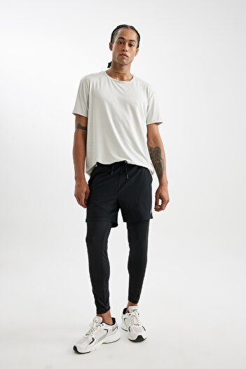 DeFacto Αθλητικό υφαντό σορτς DeFactoFit Slim Fit με λεπτή εφαρμογή A9124AX24AU