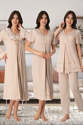 Effort Pijama Effortt 8026 Milk Coffee Pregnant Maternity Set of 4