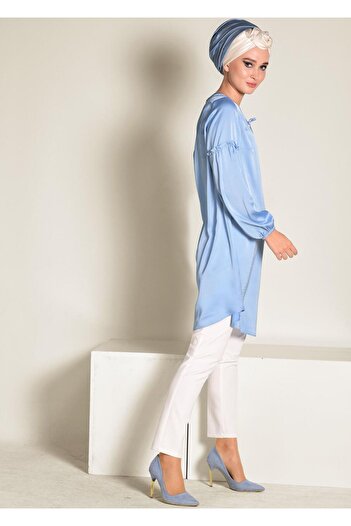 Alvina Satin Tunic with Elastic Cuffs 4334