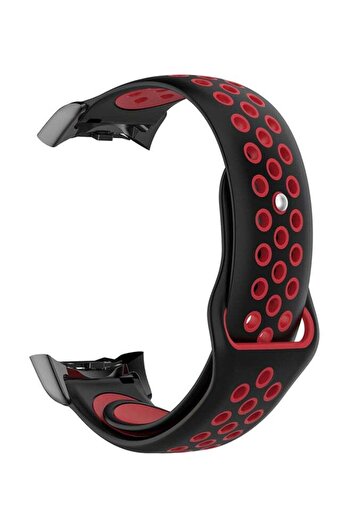 Generic Replacement Silicone Band Strap For Samsung Gear Fit2/fit2 Pro Black/red