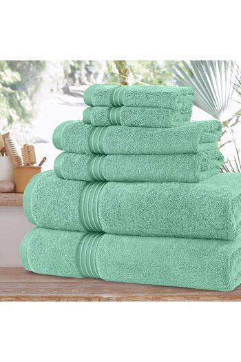 Comfy 550 GSM Set of 6 100% Cotton Towel Set - Mint